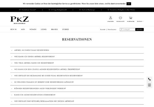 
                            7. shop online PKZ.ch. reservations | PKZ