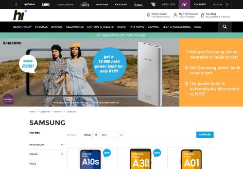 
                            9. Shop Samsung cellphones in South Africa | hi-online