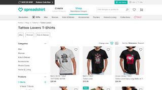 
                            11. Shop Tattoo Lovers T-Shirts online | Spreadshirt