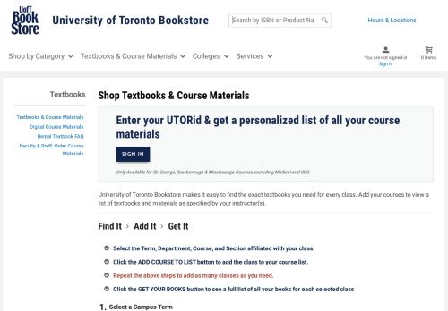 
                            9. Shop Textbooks & Course Materials | University of Toronto Bookstore