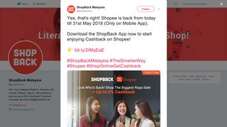 
                            7. ShopBack Malaysia on Twitter: 