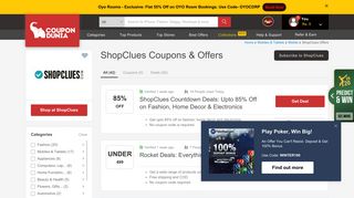 
                            2. ShopClues Coupon | Flat ₹100 Off on ₹499 | CouponDunia Exclusive