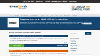 
                            7. Shopclues Coupons Feb 2019: 1000 Off Exclusive Offers
