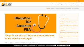 
                            12. ShopDoc für Amazon FBA: detaillierte Einblicke in das Tool + ...