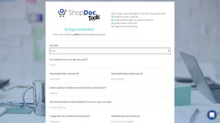 
                            4. ShopDoc Tool Registrierung - ShopDoc Tool Login