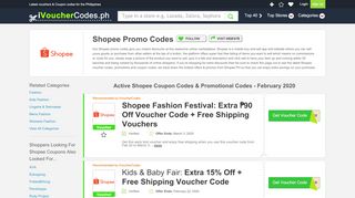 
                            4. Shopee Promo Codes & Vouchers - iVoucherCodes.ph