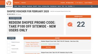 
                            2. Shopee Promo Codes + Vouchers Philippines February 2019