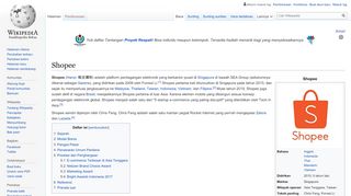 
                            13. Shopee - Wikipedia bahasa Indonesia, ensiklopedia ... - id Wikipedia