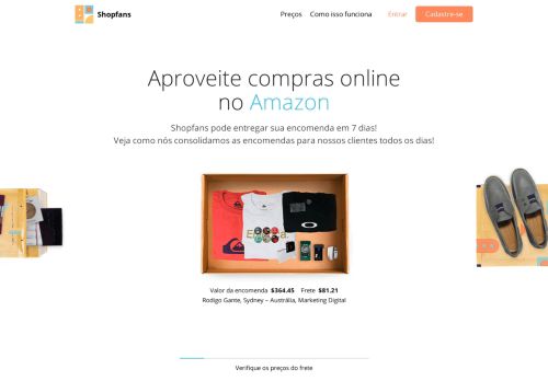 
                            6. Shopfans Brasil - Comprar no exterior