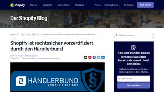 
                            8. Shopify ist rechtssicher vorzertifiziert durch den Händlerbund ...