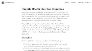 
                            11. Shopify OAuth Flow for Dummies - Gavin Ballard