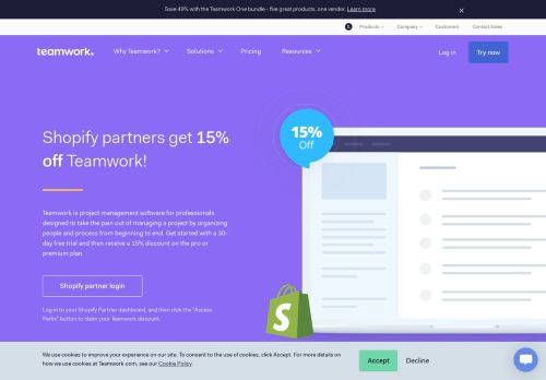 
                            12. Shopify Partners Get 15% Off Teamwork Projects! | Teamwork.com