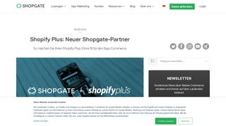 
                            5. Shopify Plus: Neuer Shopgate-Partner