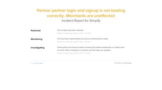 
                            8. Shopify Status - Partner partner login and signup is not loading ...