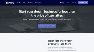 
                            8. Shopify's Lite plan gives you everything you need for just $9/month