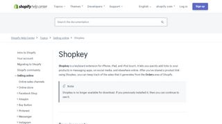 
                            6. Shopkey · Shopify Help Center