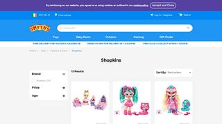 
                            8. Shopkins toys. Buy them online or collect from your local store