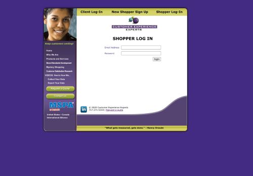 
                            4. Shopper Log-In - Customer Experience Experts