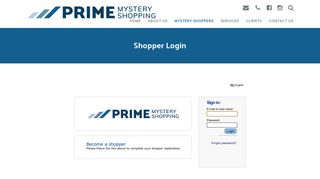 
                            4. Shopper Login - Prime Mystery Shopping