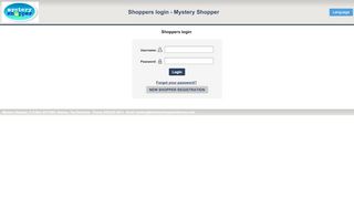 
                            10. Shoppers login - Mystery Shopper