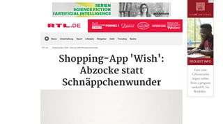 
                            13. Shopping-App 'Wish': Abzocke statt Schnäppchenwunder - RTL.de