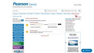 
                            2. Shopping Cart Login | Pearson Dental Supplies