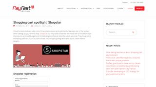 
                            12. Shopping cart spotlight: Shopstar - PayFast