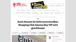 
                            7. Shopping-Club Amazon Buy VIP wird geschlossen - t3n