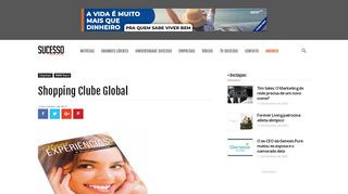 
                            9. Shopping Clube Global - Revista Sucesso