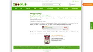 
                            4. Shopping help - ZooPlus