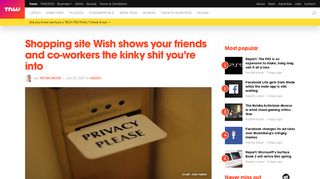 
                            9. Shopping site Wish shows your friends and co-workers the kinky shit ...
