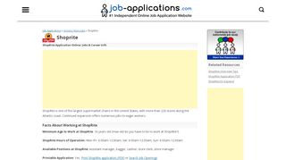 
                            8. ShopRite Application, Jobs & Careers Online - Job-Applications.com