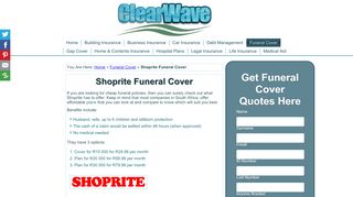 
                            7. SHOPRITE FUNERAL COVER PLAN - ClearWave