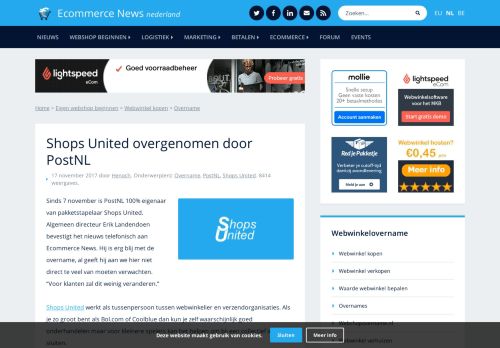 
                            11. Shops United overgenomen door PostNL - Ecommerce News