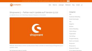 
                            4. Shopware 5 - Fehler nach Update auf Version 5.2.22 - Great2Gether