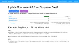 
                            12. Shopware 5.0.2 auf Shopware 5.4.6 updaten - Versions Vergleich