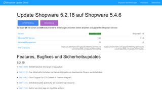 
                            10. Shopware 5.2.18 auf Shopware 5.4.6 updaten - Versions Vergleich