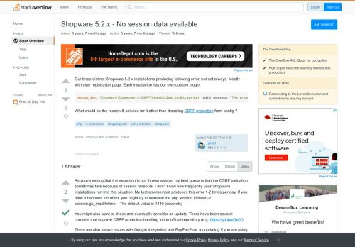 
                            9. Shopware 5.2.x - No session data available - Stack Overflow