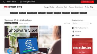 
                            11. Shopware 5.5.4 - jetzt updaten - maxcluster Blog