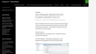 
                            9. Shopware Amazon Pay funktioniert nicht | eCommerce – Tobias ...