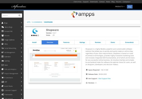 
                            9. Shopware - Ampps