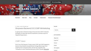 
                            13. Shopware Backend 101 | CSRF Whitelisting – The Cake Shop