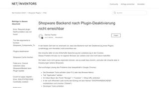 
                            3. Shopware Backend nach Plugin-Deaktivierung nicht erreichbar – Net ...