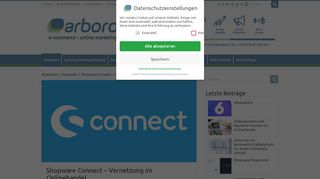 
                            12. Shopware Connect - Vernetzung im Onlinehandel | Blog arboro GmbH