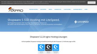 
                            5. Shopware Hosting vom offiziellen Shopware Hosting Partner - Aixpro