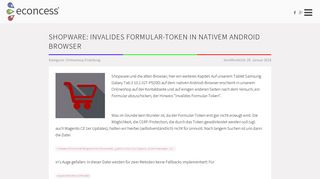 
                            6. Shopware: Invalides Formular-Token in nativem Android Browser