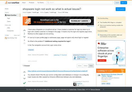 
                            10. shopware login not work so what is actual issuse? - Stack Overflow