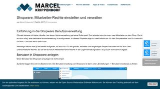 
                            10. Shopware: Mitarbeiter-Rechte einstellen und verwalten | Marcel ...