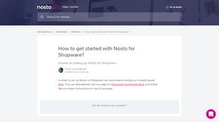 
                            5. Shopware | Nosto Help Center