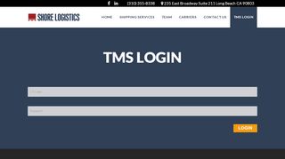 
                            8. Shore Logistics | TMS Login